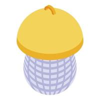 Net bird feeder icon, isometric style vector