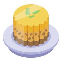 Jelly cake icon, isometric style vector