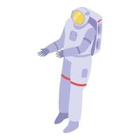 Character astronaut icon, isometric style vector