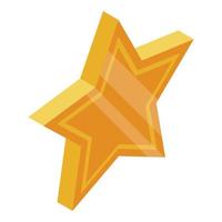 Vip gold star icon, isometric style vector