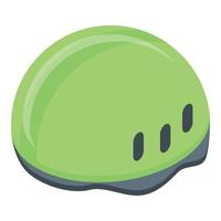 icono de casco de escalador, estilo isométrico vector