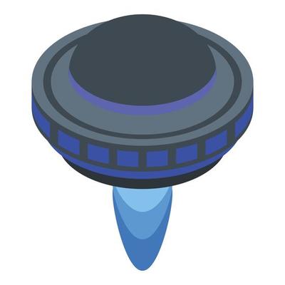 Ufo ship icon, isometric style