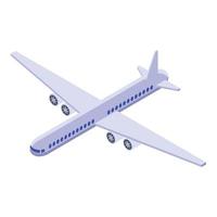 Egypt airplane travel icon, isometric style vector