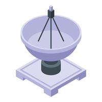 Ground antenna satellite icon, isometric style vector