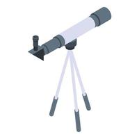 icono de telescopio, estilo isométrico vector