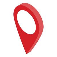 Realtor gps pin map icon, isometric style vector