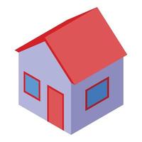 Kindergarten kid house icon, isometric style vector