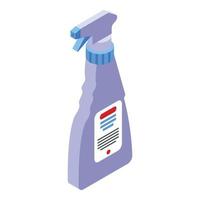 icono de spray de botella limpiadora, estilo isométrico vector