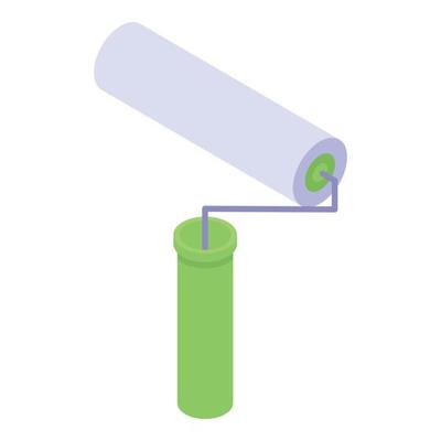 Industrial climber roller icon, isometric style