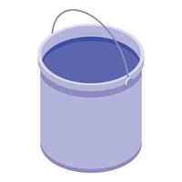 Paint bucket icon, isometric style vector