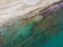 breathtaking view of the sea and coast from the air photo