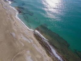 breathtaking view of the sea and coast from the air photo