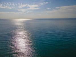 breathtaking view of the sea and coast from the air photo