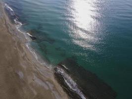 breathtaking view of the sea and coast from the air photo