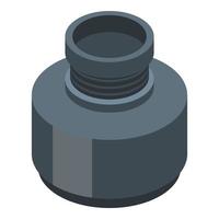 Ink bottle icon, isometric style vector