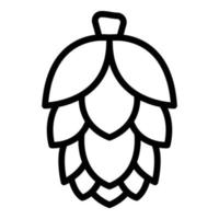 vector de contorno de icono de planta de cerveza. bar pub