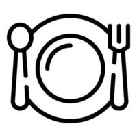 French plate icon outline vector. Food ketchup vector