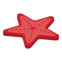 Sea star icon, isometric style vector