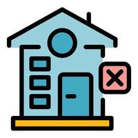 Rent property closed icon color outline vector