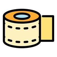 Tissue roll icon color outline vector