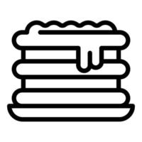 Butter lasagna icon outline vector. Lasagne pasta vector