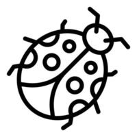 Ladybird baby icon, outline style vector