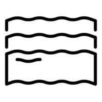 Bacon icon outline vector. Pork slice vector