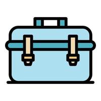 Builder tool box icon color outline vector