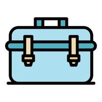 Builder tool box icon color outline vector