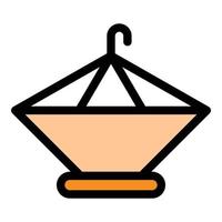 Bird feeders icon color outline vector