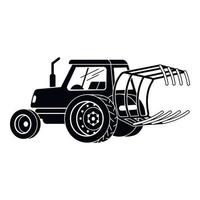 Tractor icon, simple style vector