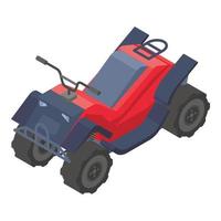 Kid quad bike icon, isometric style vector