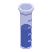 Test tube icon, isometric style vector