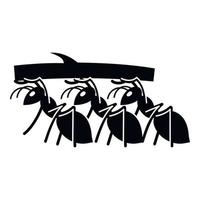 Ant cohesion icon, simple style vector