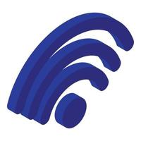 icono wifi, estilo isométrico vector