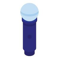 Microphone icon, isometric style vector