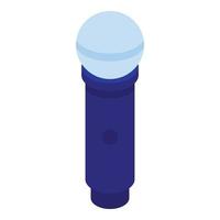 Microphone icon, isometric style vector