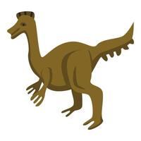 icono de dinosaurio del parque, estilo isométrico vector