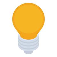Light bulb icon, isometric style vector