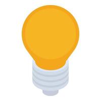 Light bulb icon, isometric style vector