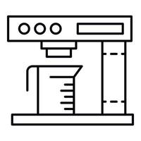 icono de la máquina de café con leche, estilo de esquema vector