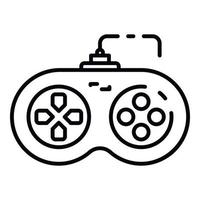 Play joystick icon, outline style vector