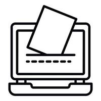 Online vote mail icon, outline style vector