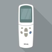 Conditioner remote control icon, flat style vector
