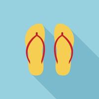 Vietnam slippers icon, flat style vector