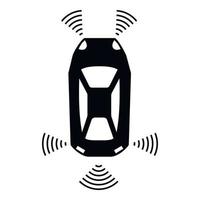 Top view smart car icon, simple style vector