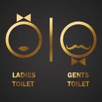Toilet Sign Gentleman and Lady, bathroom, vector icons