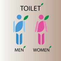 Toilet Sign as nature, vector bathroom icons, wc, restroom