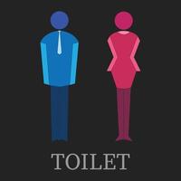 Toilet Sign in Business suit, vector icons, wc, bathroom