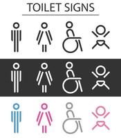 Toilet Signs, wheelchair, Disabled wheelchair icons, baby icon, vector icons